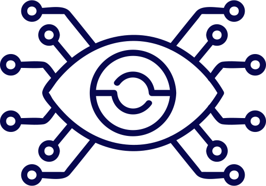 Icon: eye with connectors extending on either side